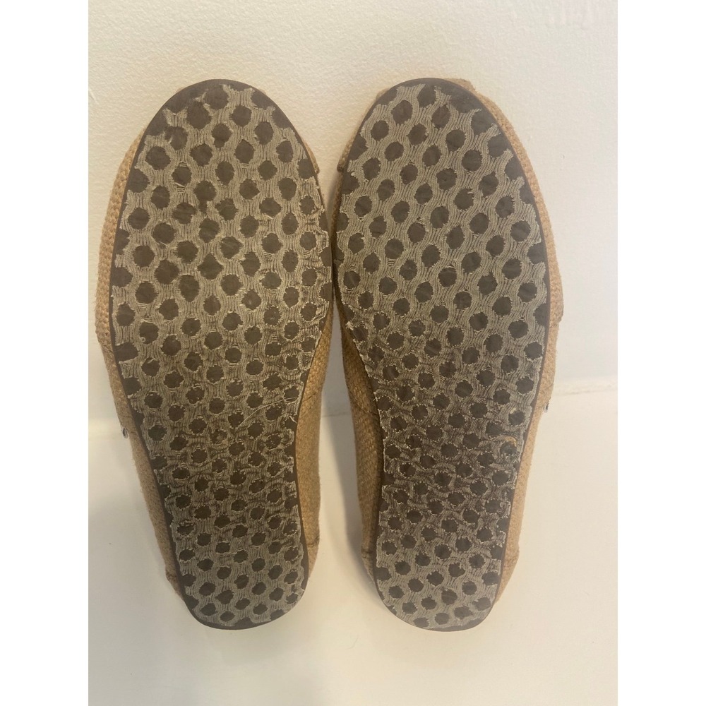 Toms Womens Loafer Flat Shoes Beige Round Toe Slip On 5 - Picture 9 of 9